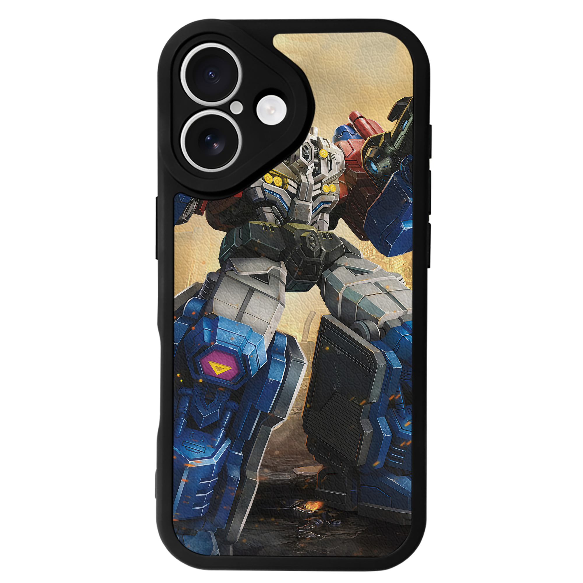 （画像用） Transformers トランスフォーマー 【iPhone 16シリーズ対応】シリコンスマホケース（レザー調） 材質：シリコン